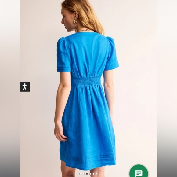 Boden 100% Linen Eve Short Dress Size 6P NWT - Picture 2 of 8